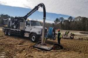 Vac•Con Recycler -Working on new construction site drain