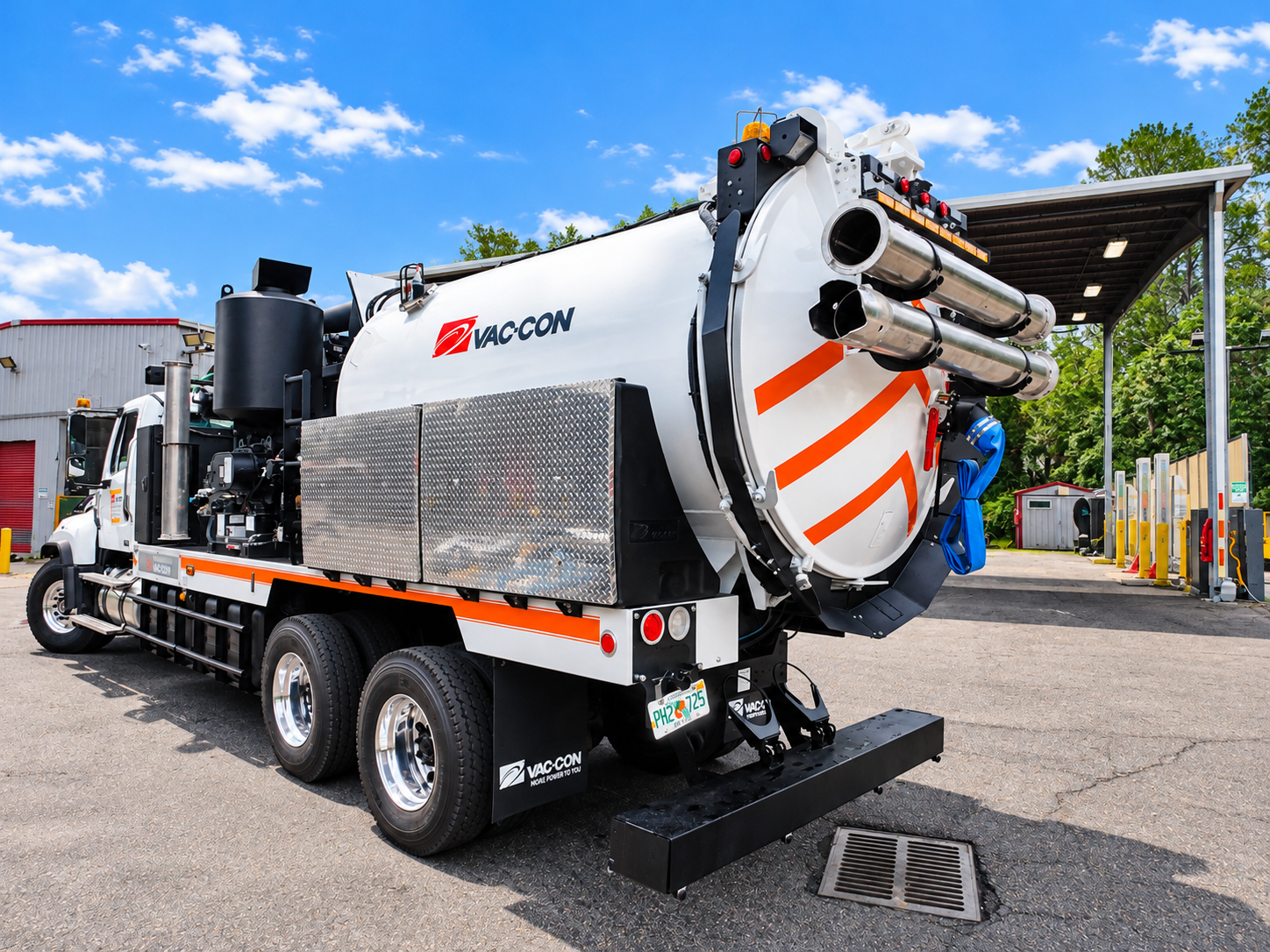 VAC-CON Vacuum Truck in Industrial Yard