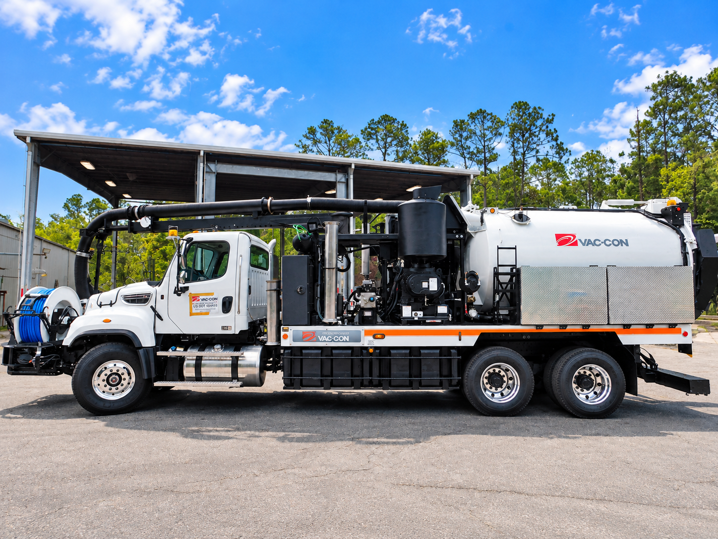 Vac-Con Truck Under Blue Skies