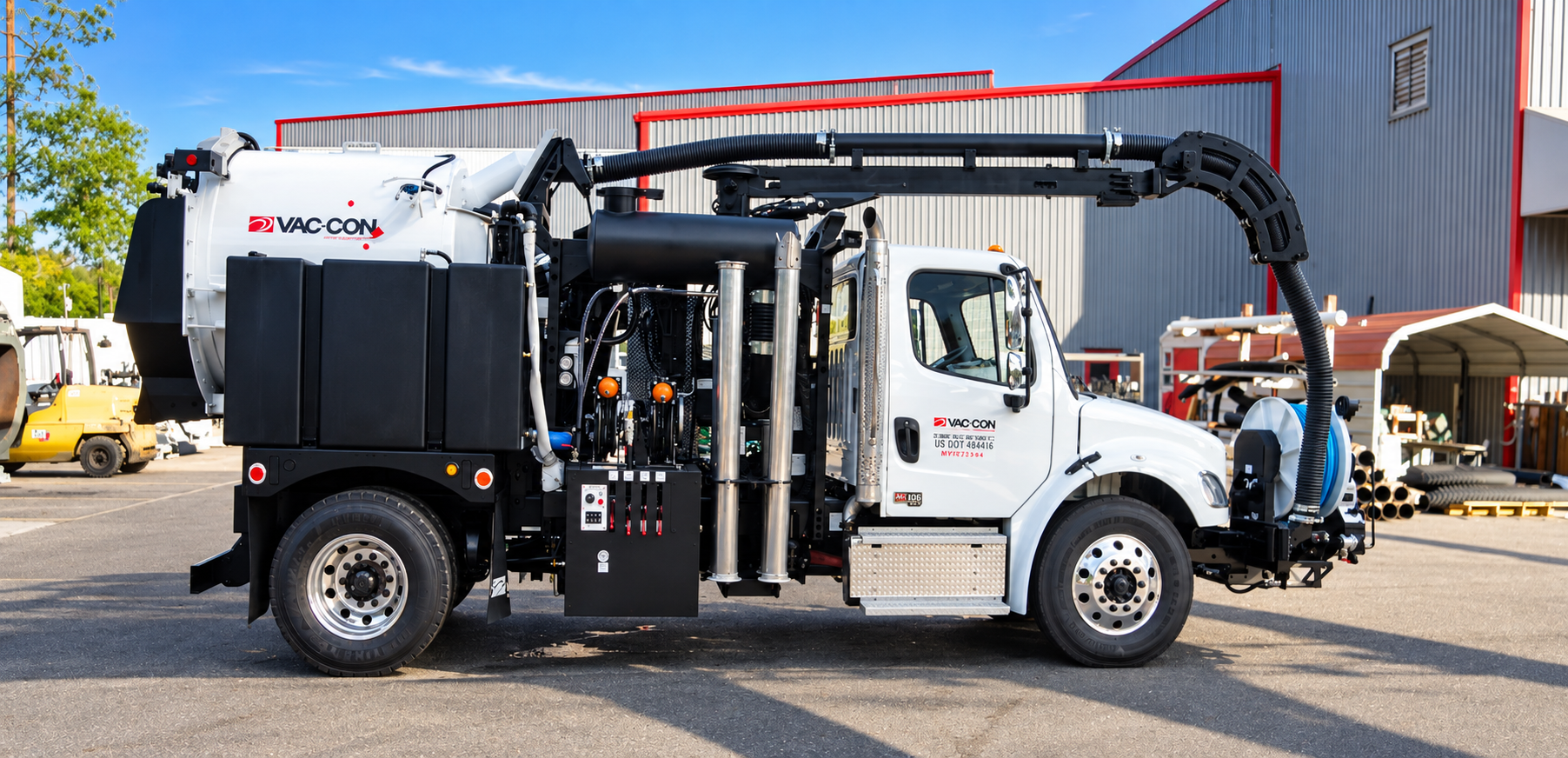 Vac-Con Truck in Industrial Yard